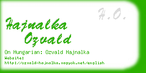 hajnalka ozvald business card